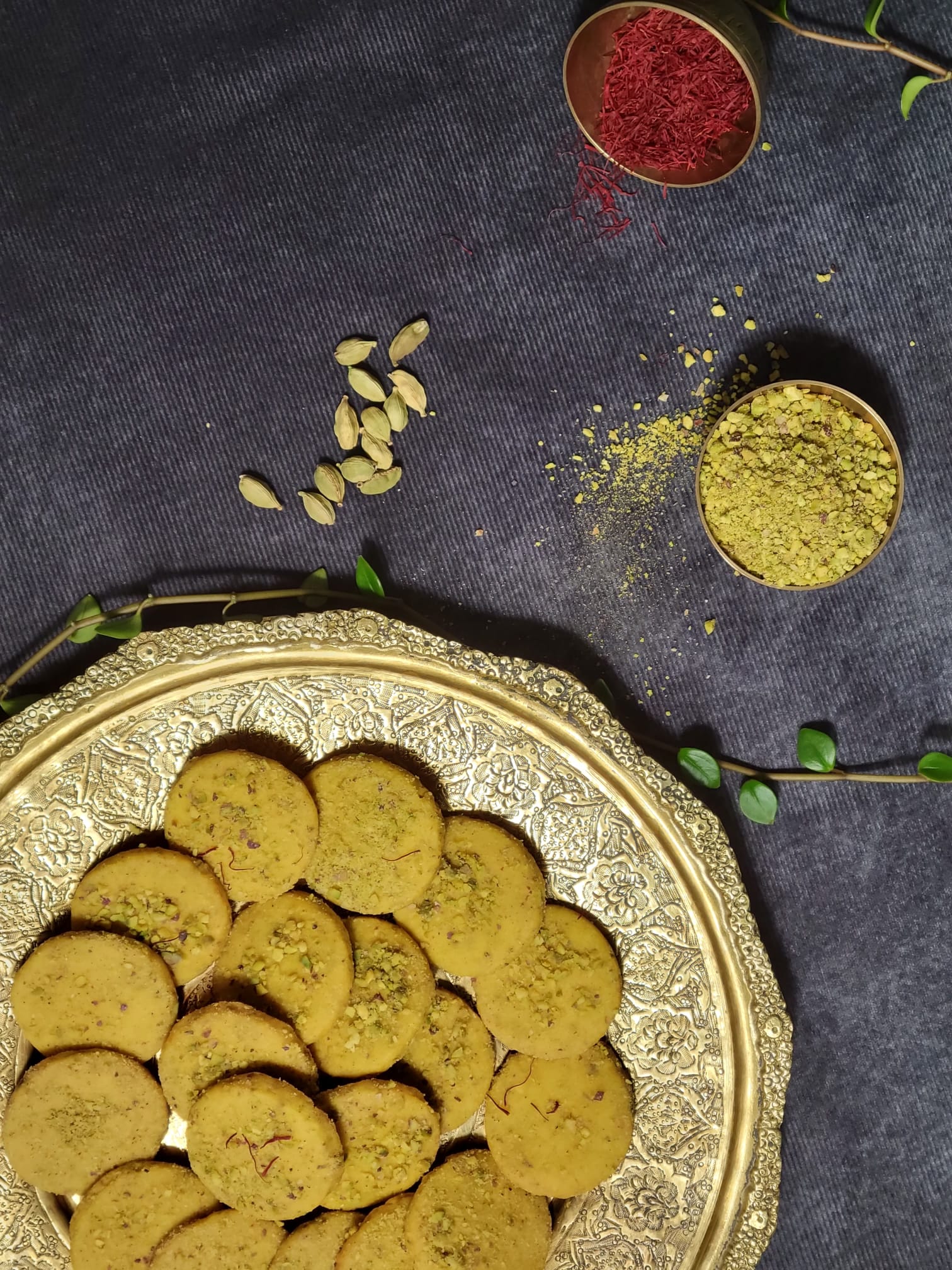 Pistachio & Saffron Cookies